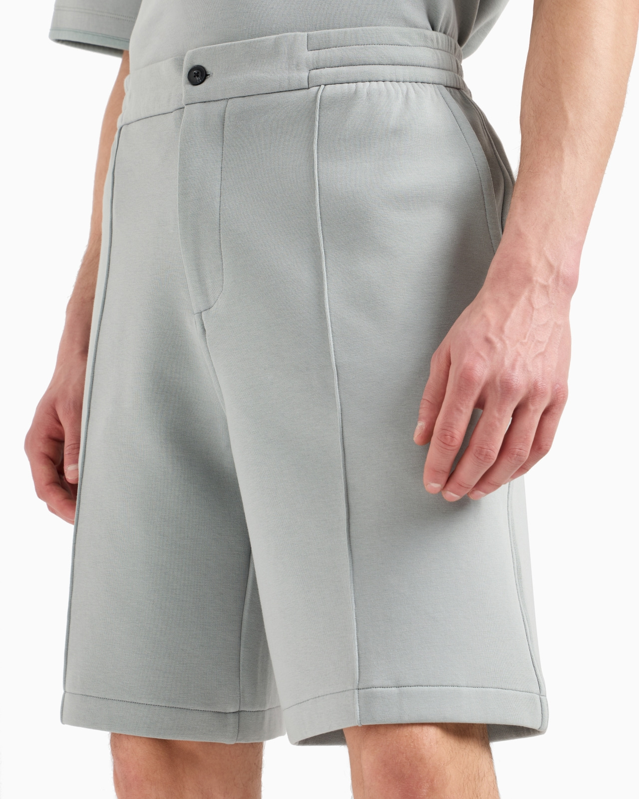 Double-jersey Bermuda shorts with ribs - 5