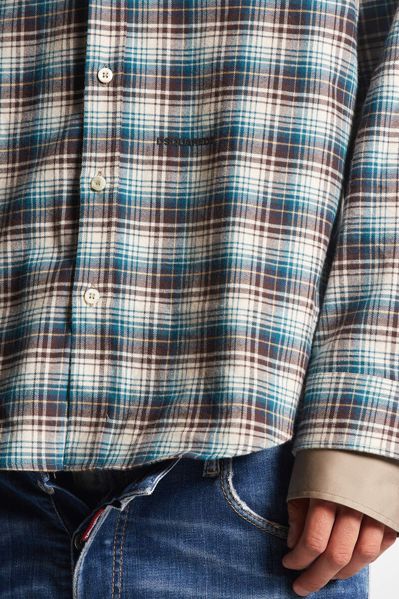 LAYERED SLEEVES CHECKED SHIRT 6