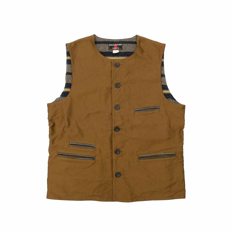 SUGAR CANE FICTION ROMANCE - 9.5oz. MOLESKIN VEST - SC15832 outlook