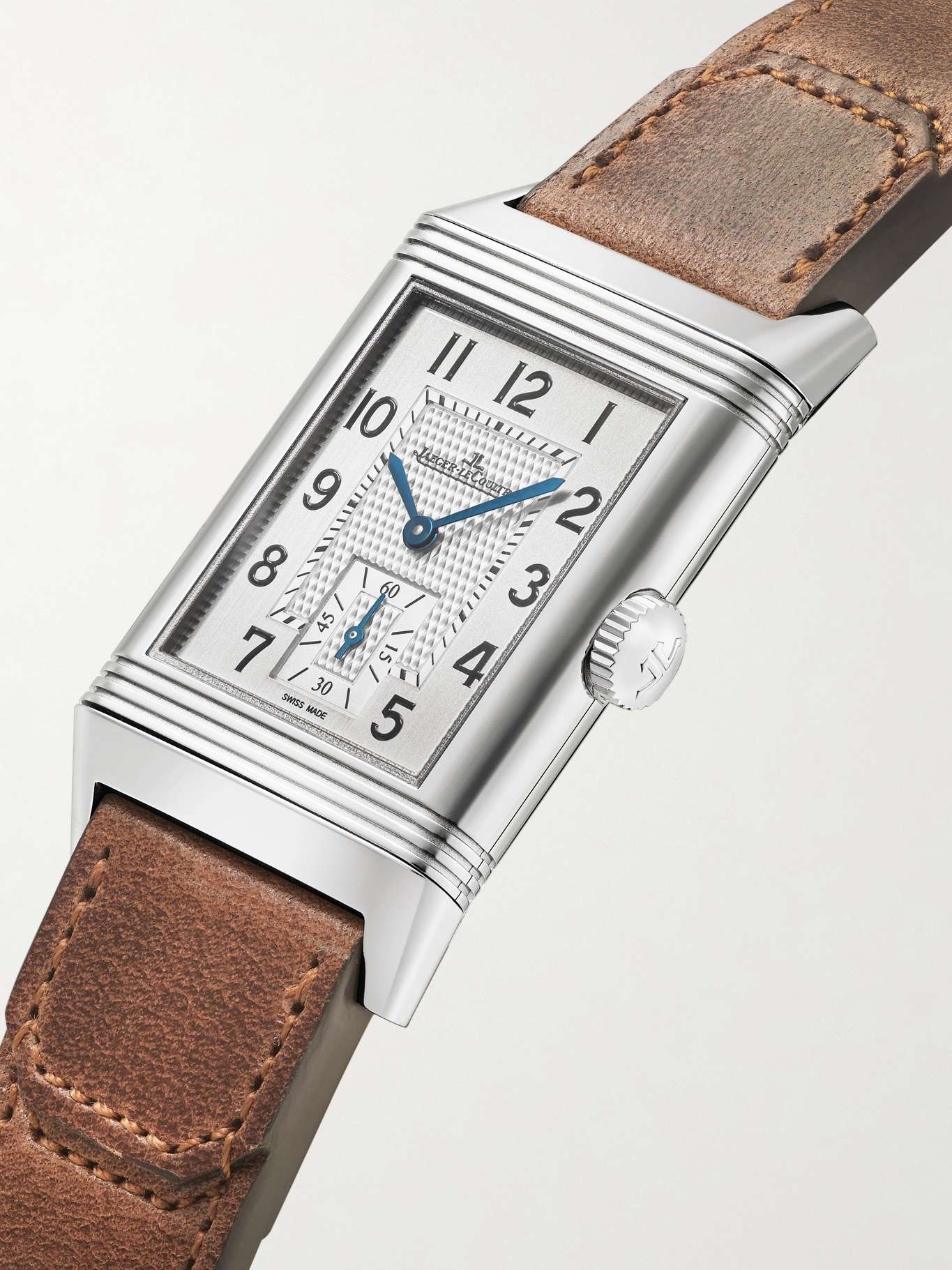 Reverso Classic Los Angeles Limited Edition Hand-Wound 45.6mm stainless steel and leather watch - 3