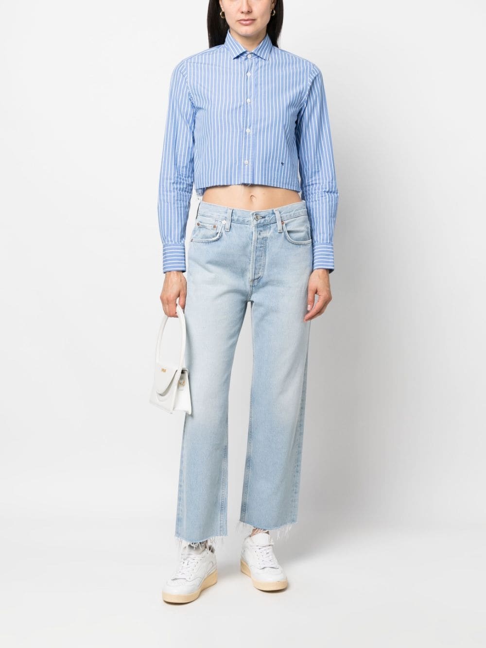 raw-cut hem straight-leg jeans - 2
