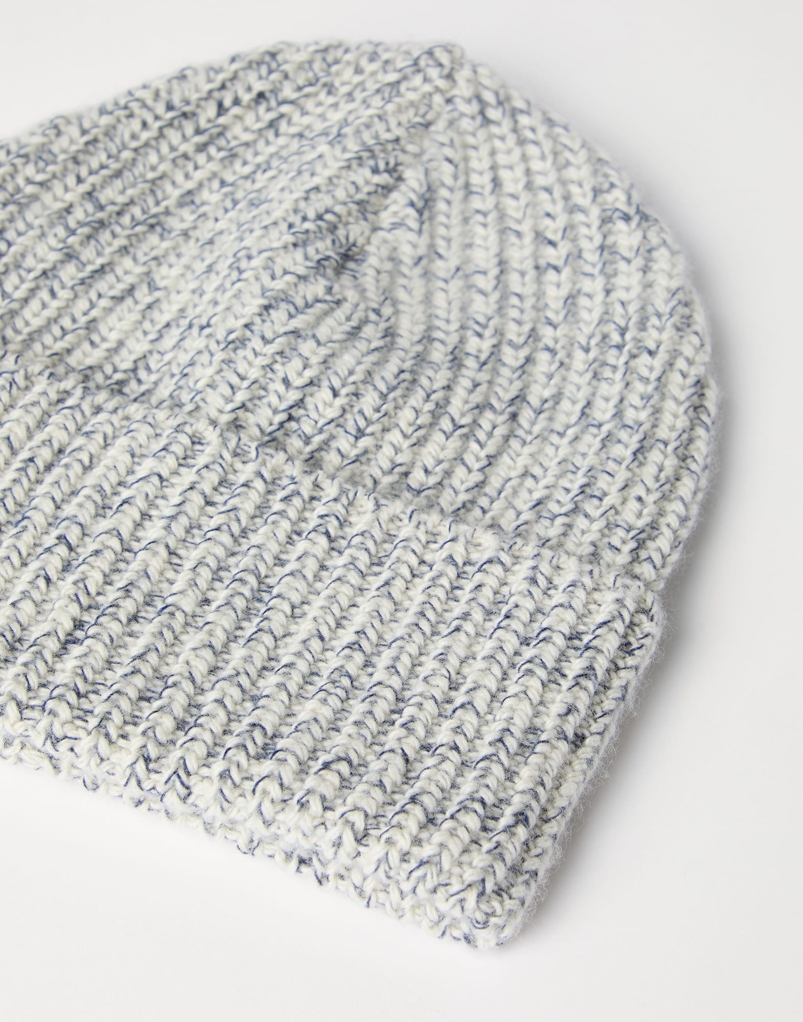 Cashmere chiné rib knit beanie - 2