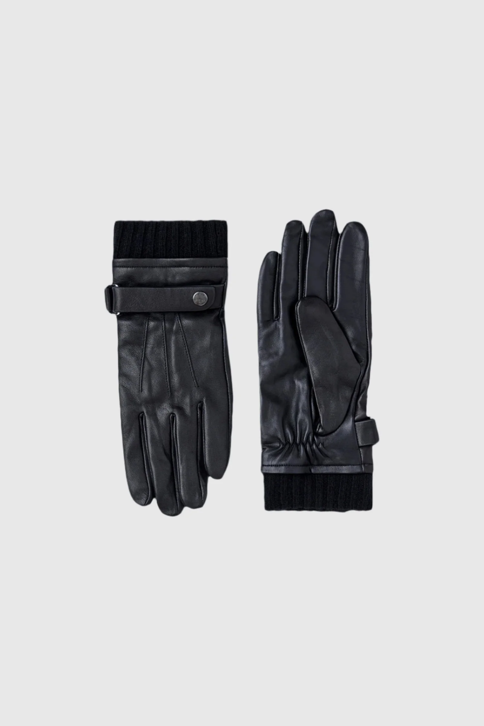 REEVE (R)Leather driving glove with knit cuff - 1