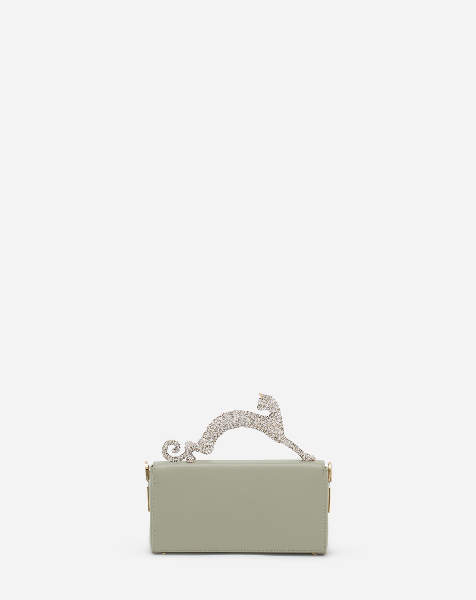 NANO PENCIL CAT BAG IN LEATHER AND RHINESTONES - 4