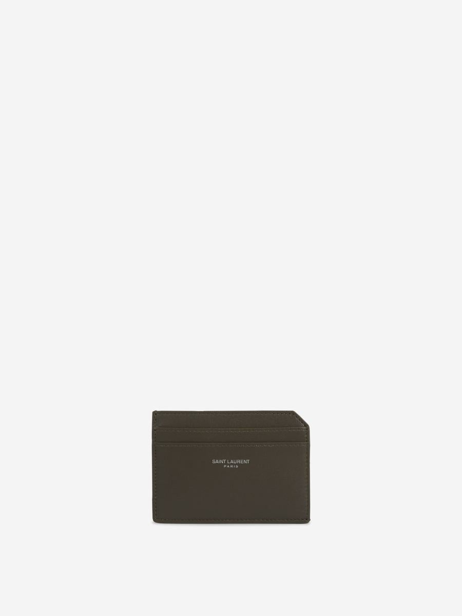 Saint Laurent Leather Logo Card Holder - 1