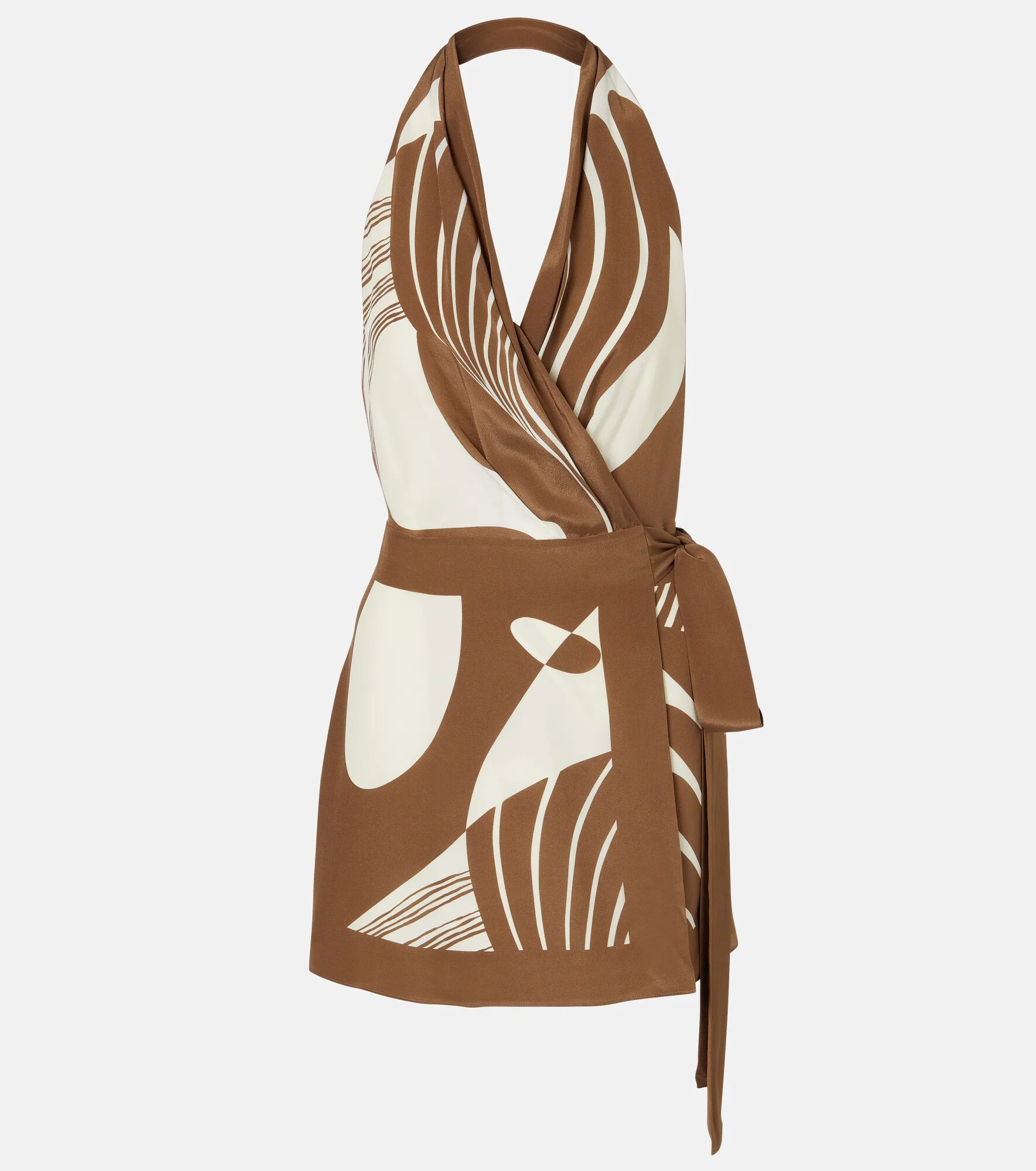 Almara printed silk wrap dress - 1