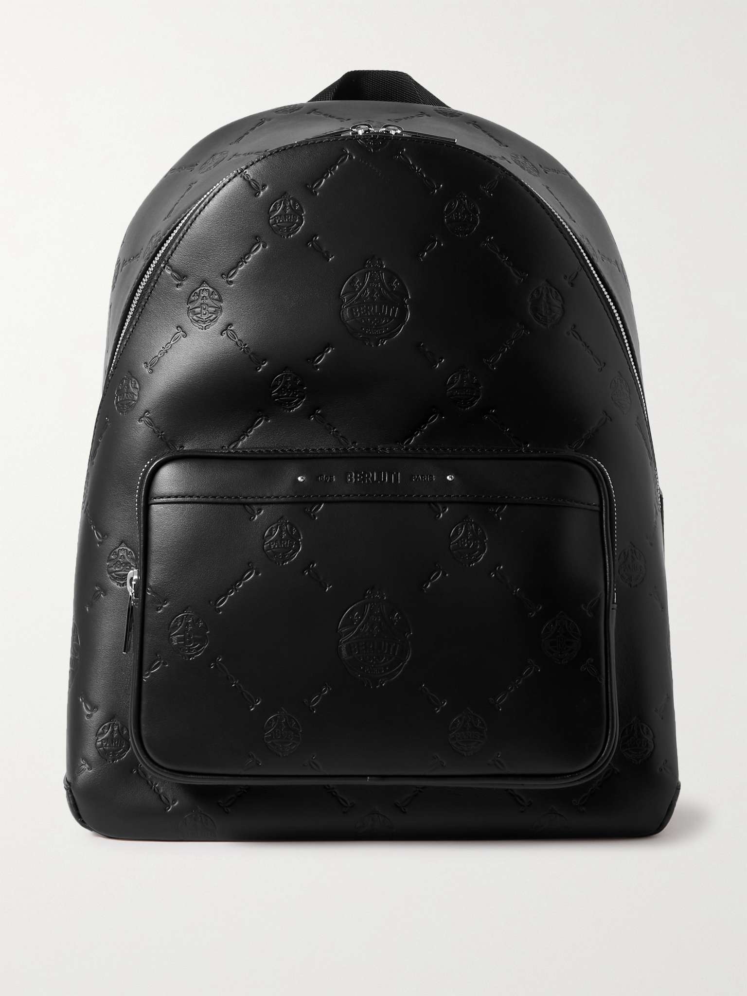 Logo-Debossed Leather Backpack - 1