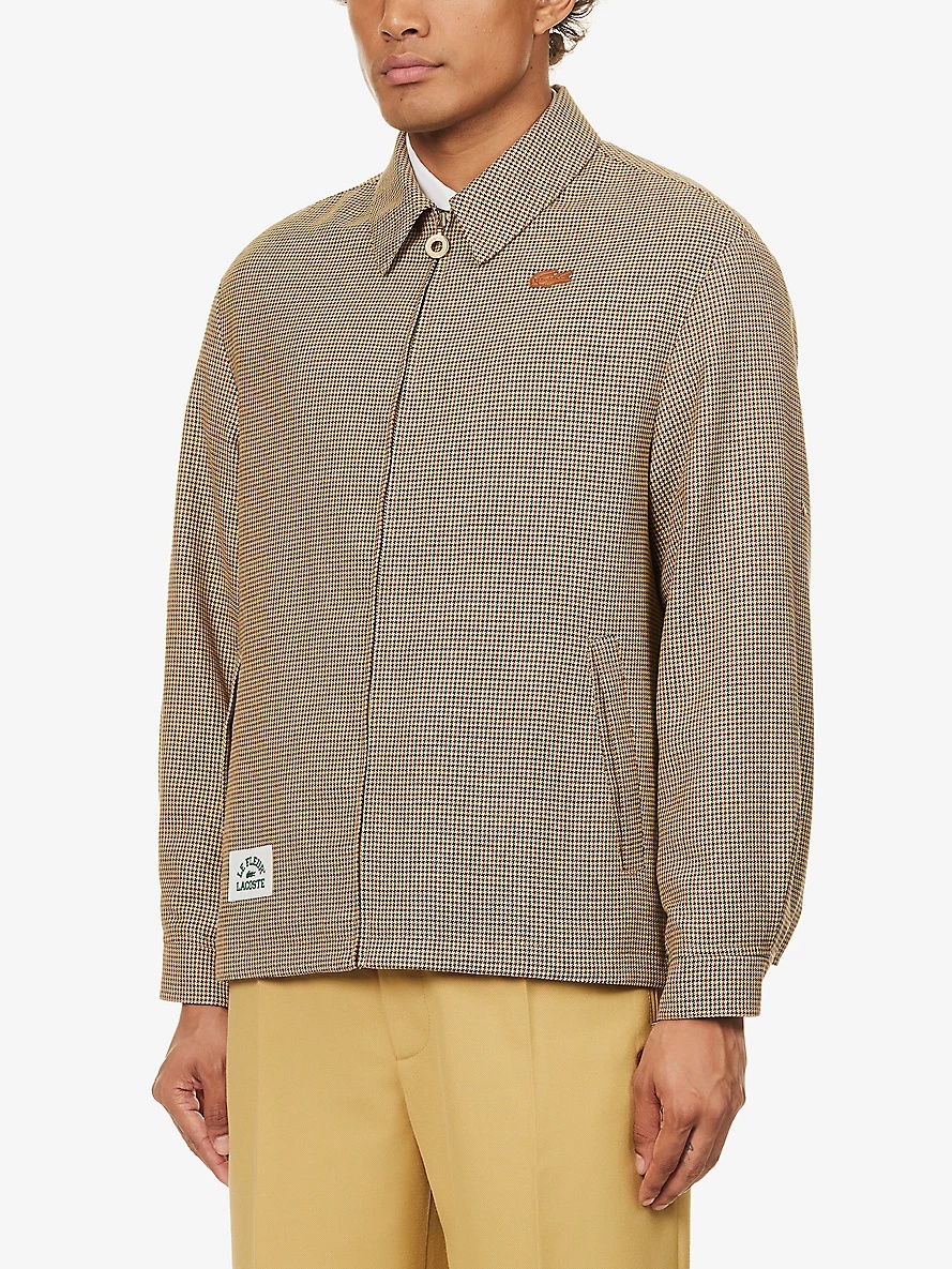 le FLEUR* x Lacoste Harrington check-print regular-fit woven jacket