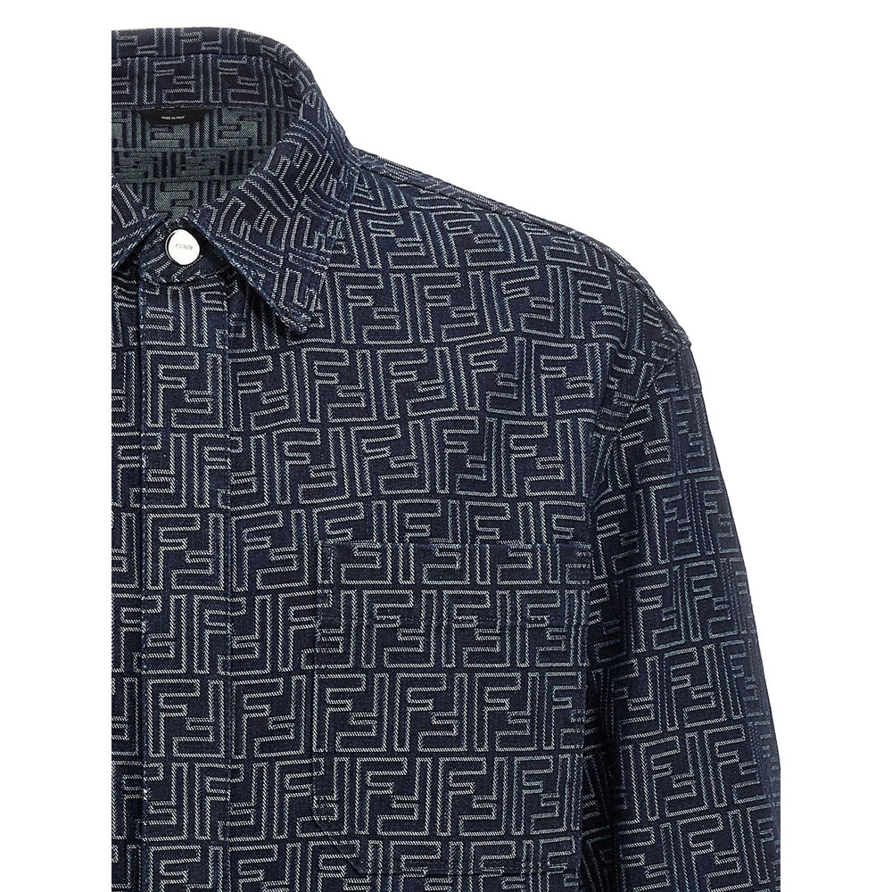 Fendi Blue Jackets - Shirt Jackets Men - 2