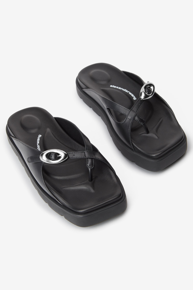 Alexander Wang Dome Flatform Leather Sandal outlook