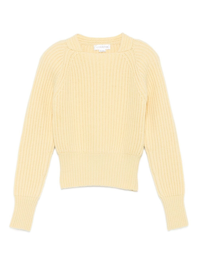 ribbed raglan-sleeve sweater 1