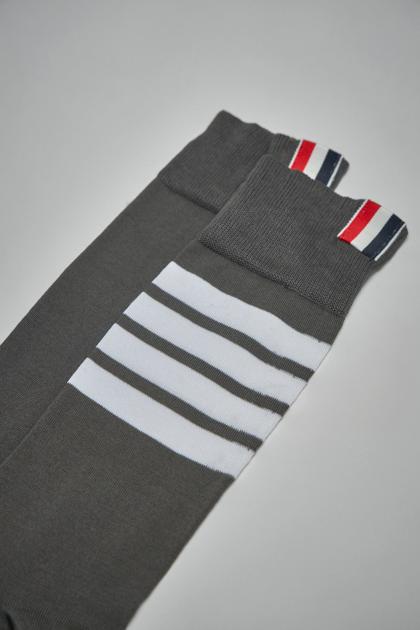 Mid Calf Socks W/ 4Bar In Lightweight Cotton - 2