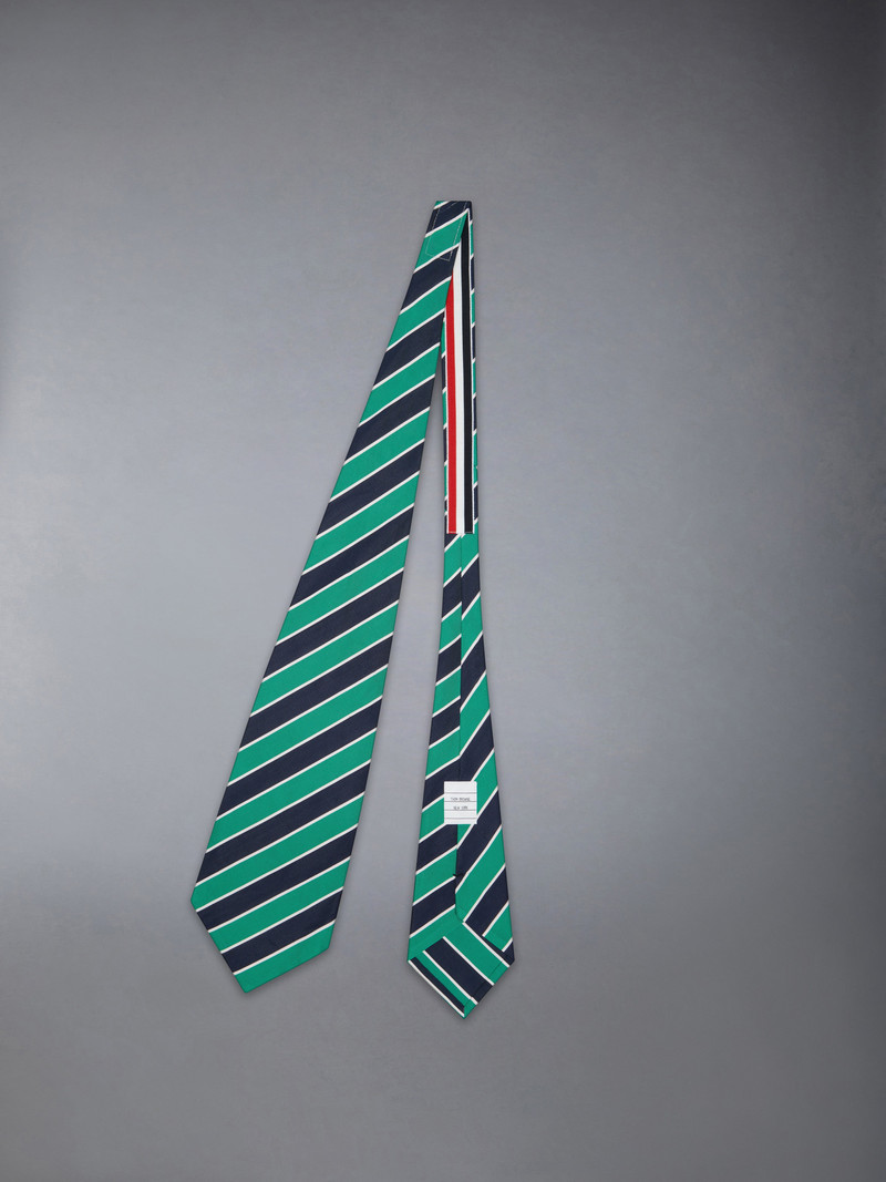 Thom Browne SILK COTTON MOGADOR TRICOLOR WIDE TIE outlook