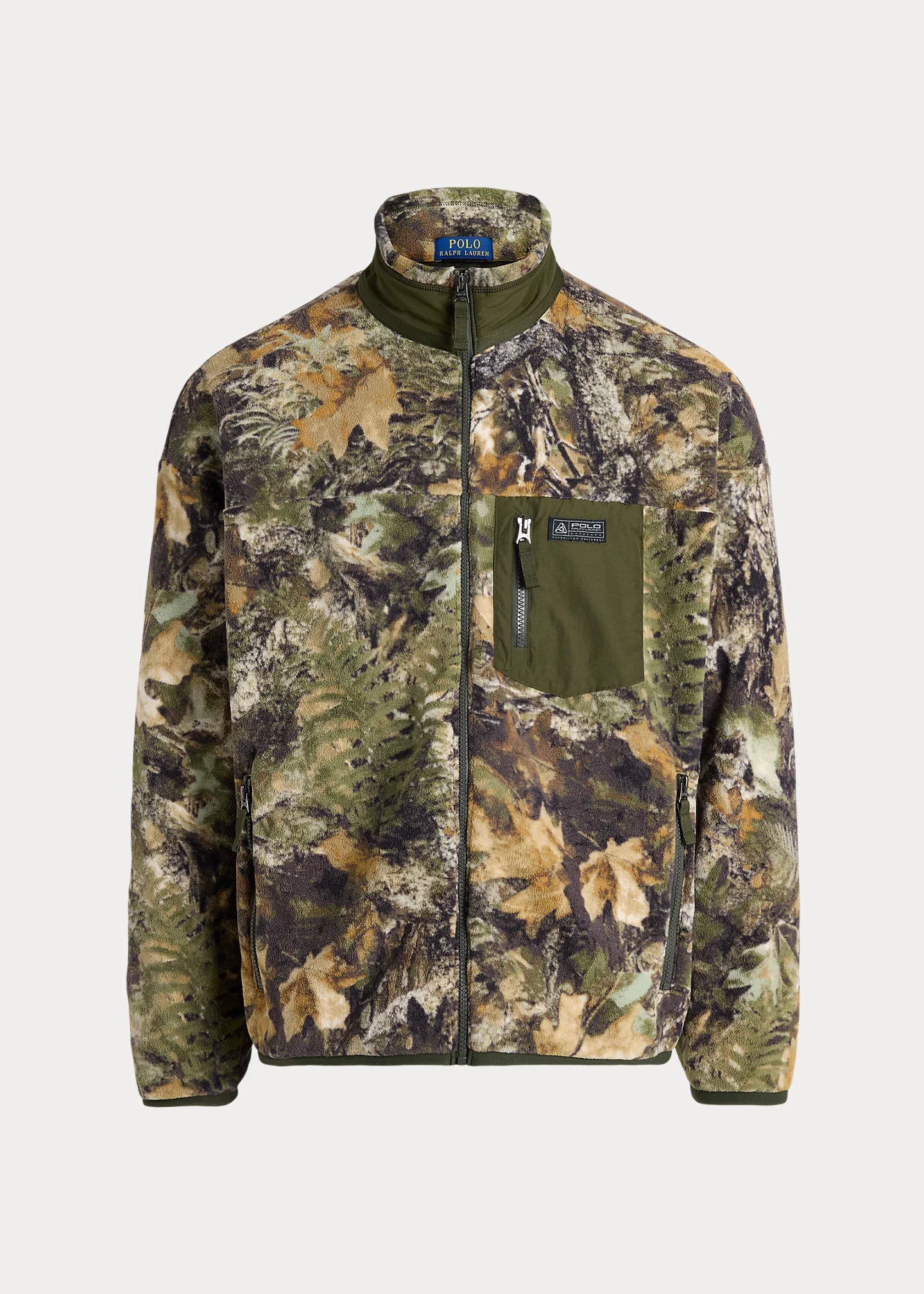 Relaxed Fit Forest-Print Fleece Jacket - 1