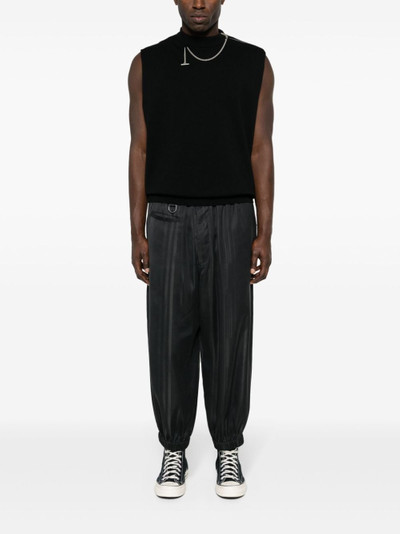 Y-3 striped tapered trousers outlook