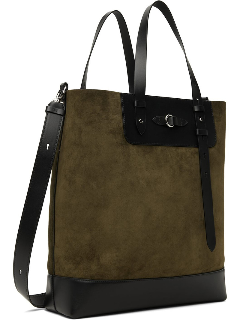 Khaki Vertical Shopping Bag 3