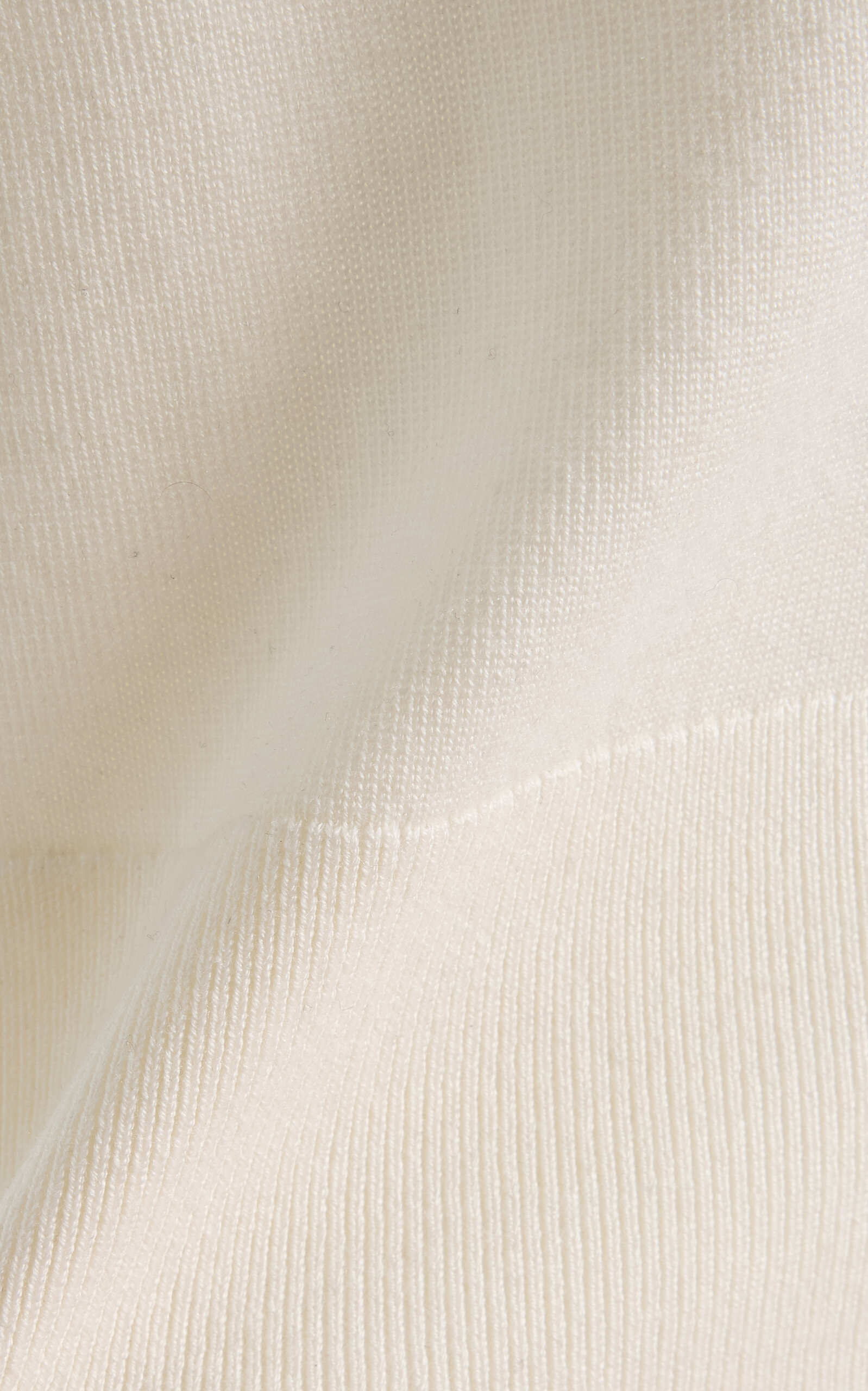 Sleeveless Wool-Silk Turtleneck Top ivory - 5