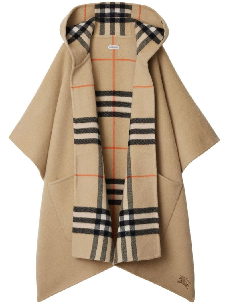 Vintage Check reversible cape 1