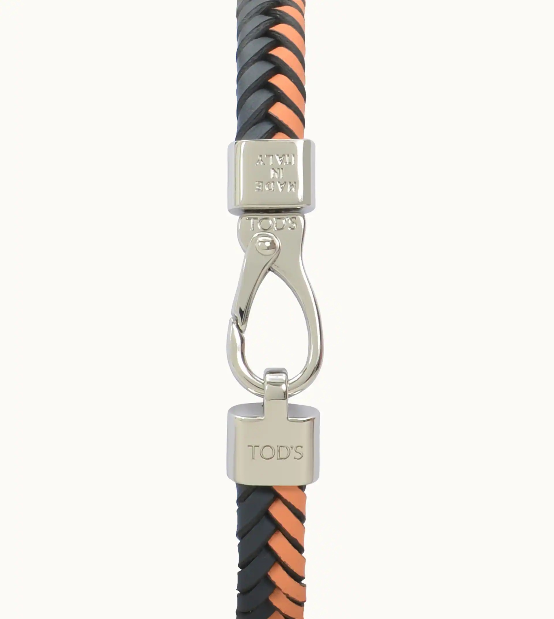 BRACELET IN LEATHER - BLACK, ORANGE - 2