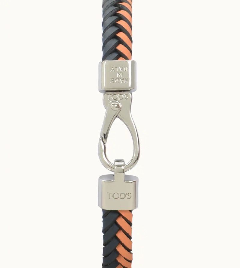 Tod's BRACELET IN LEATHER - BLACK, ORANGE outlook