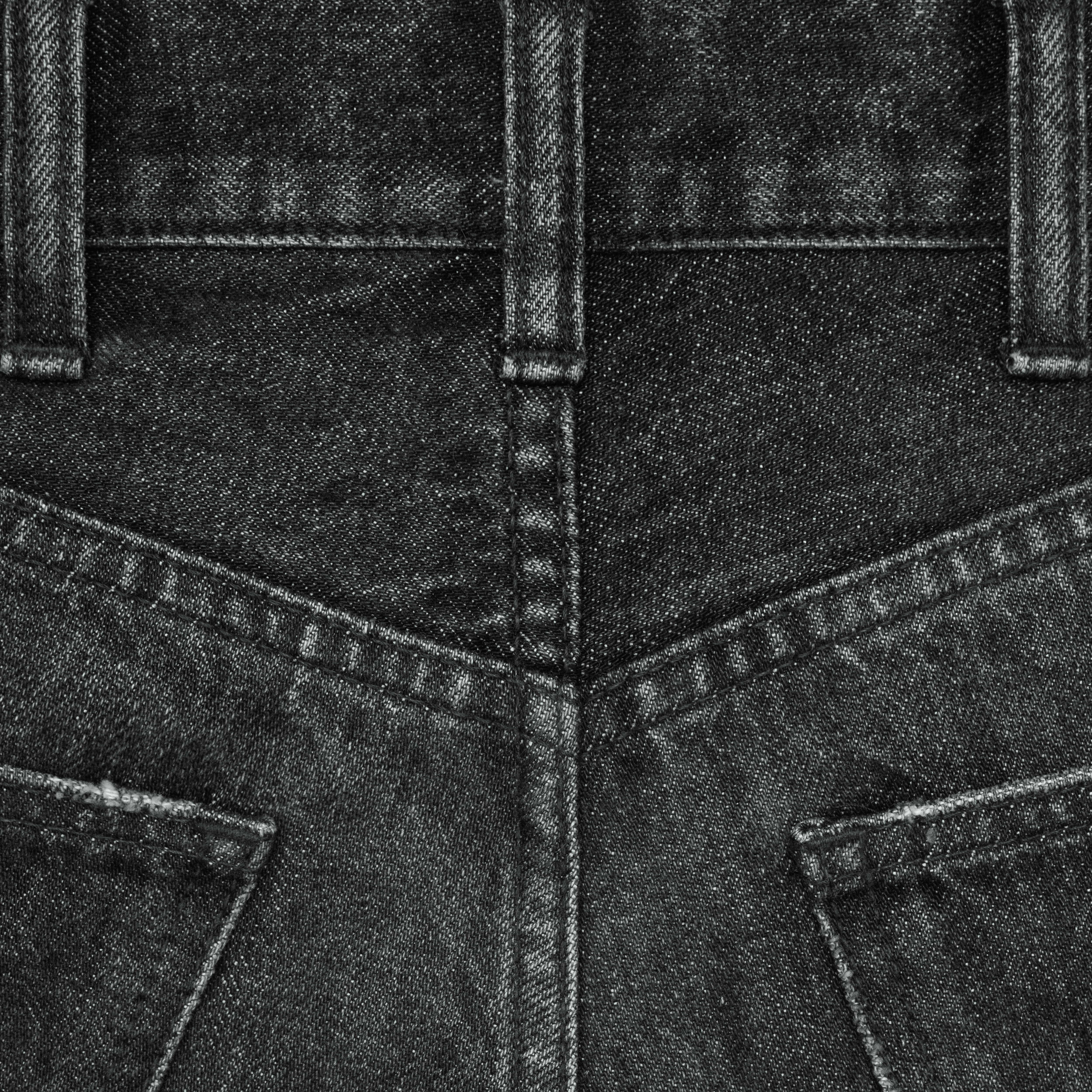flared surf jeans in black ice rinse denim - 3