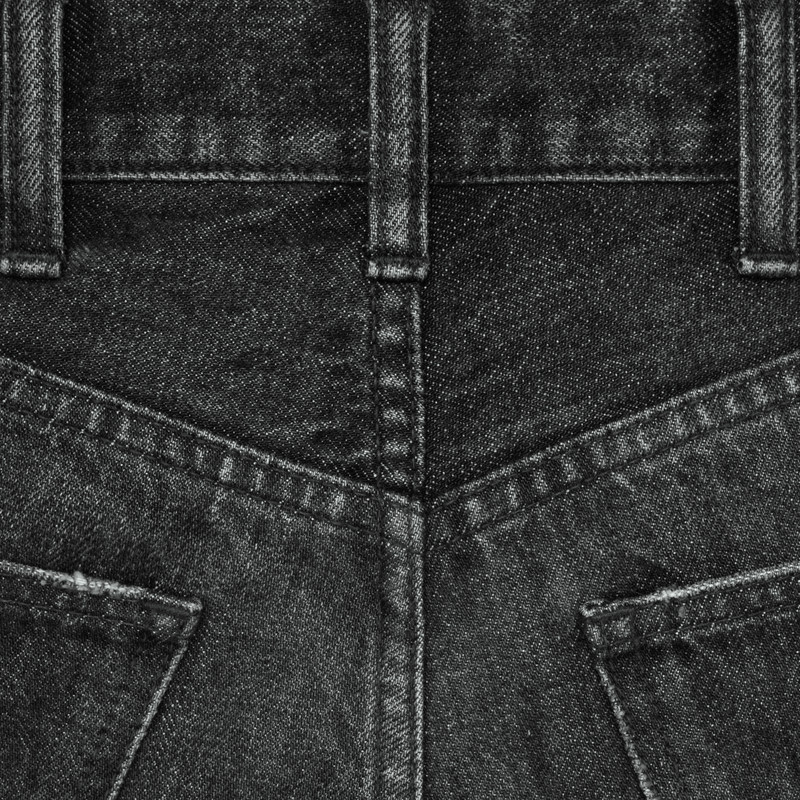flared surf jeans in black ice rinse denim 3