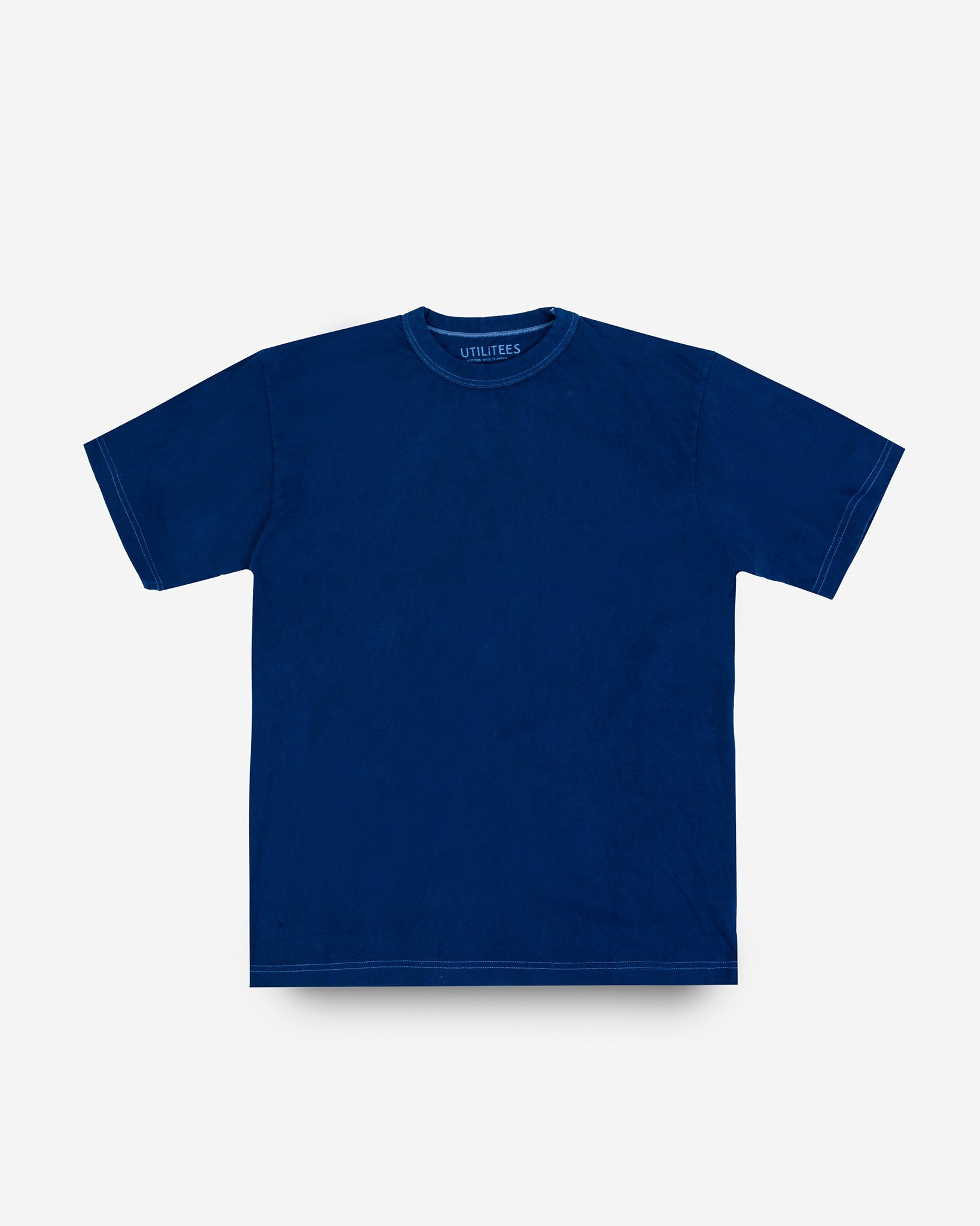 UTIL-PIND UTILITEES - 5.5oz Loopwheel Crew Neck T-Shirt - Pure Indigo - 1