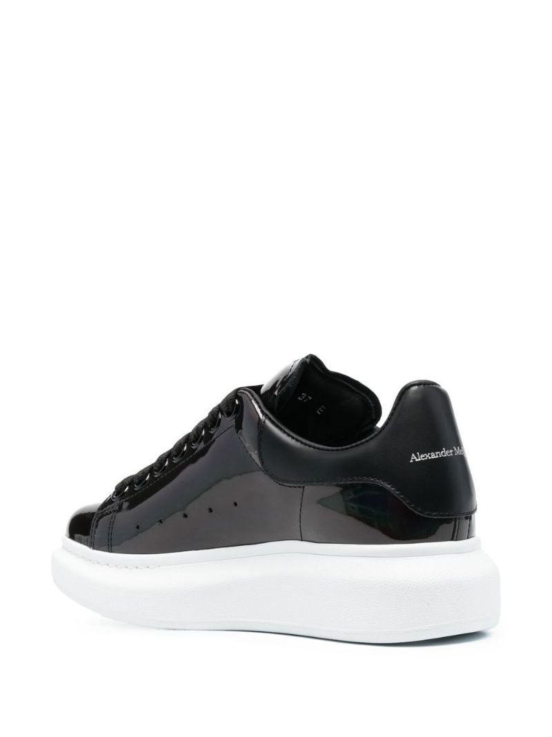 patent-leather low-top sneakers - 3