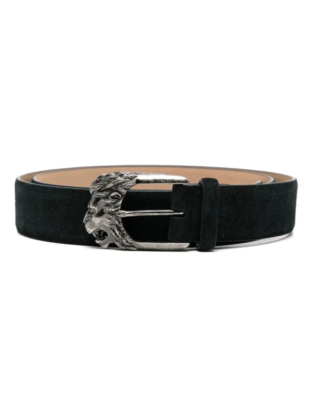 lion-buckle leather belt - 1