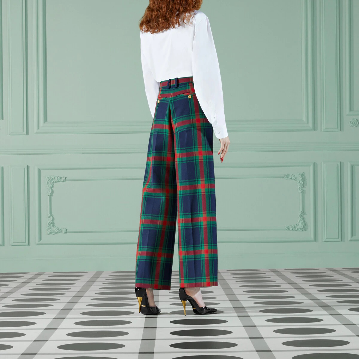 Tartan wool pant - 7