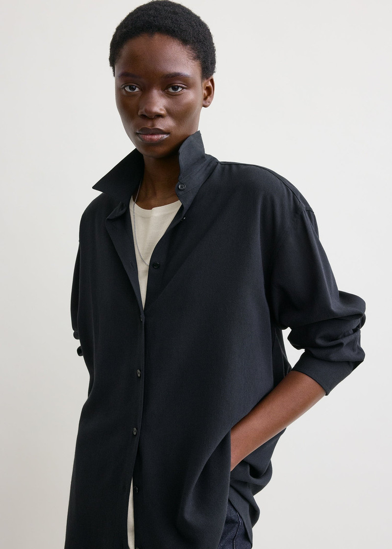 Classic fluid shirt navy 6