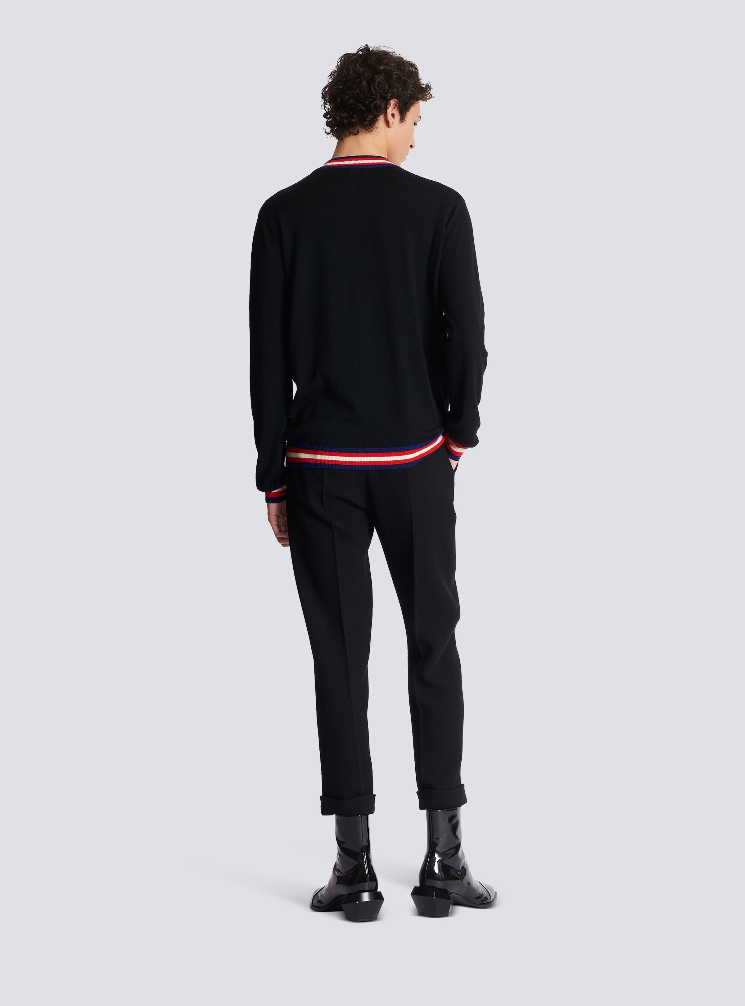 Retro Balmain jumper in fine merino knit - 4