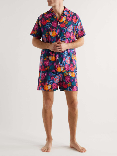 Derek Rose Ledbury Printed Cotton Poplin Pyjama Set outlook