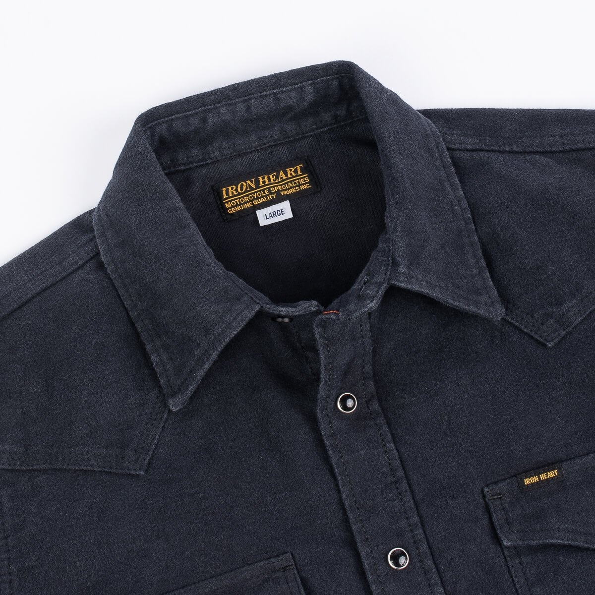 9oz Raised Whipcord Western Shirt - Black - 8