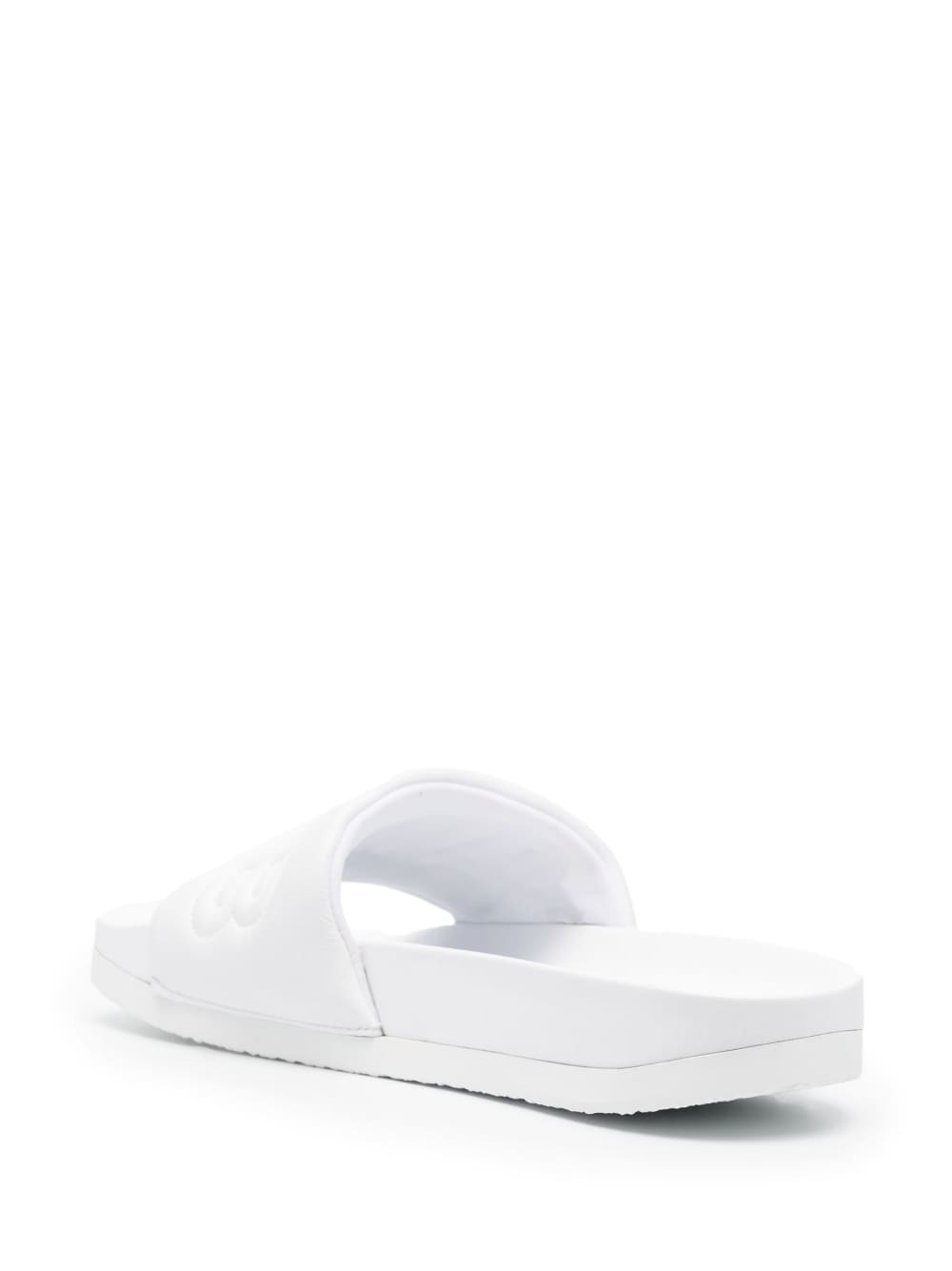 quilted-logo leather slides - 3