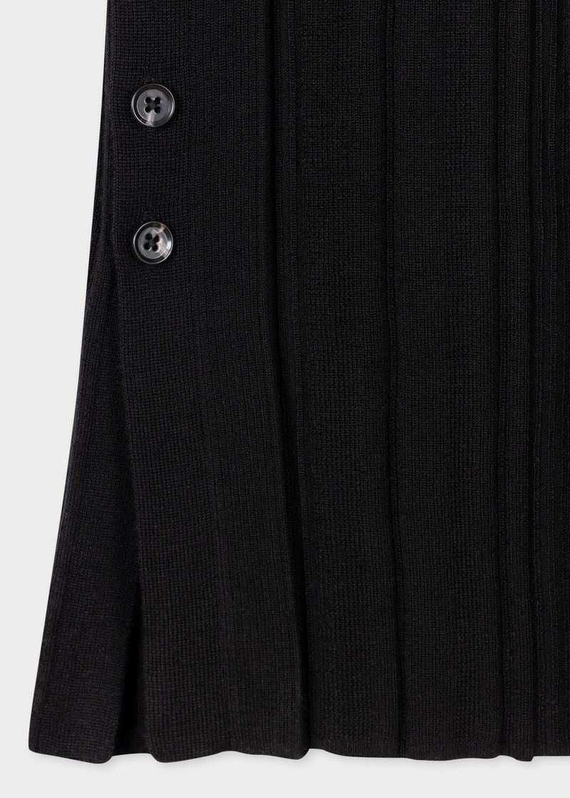 Paul Smith Black Wool 'Shadow Stripe' Ribbed Dress outlook