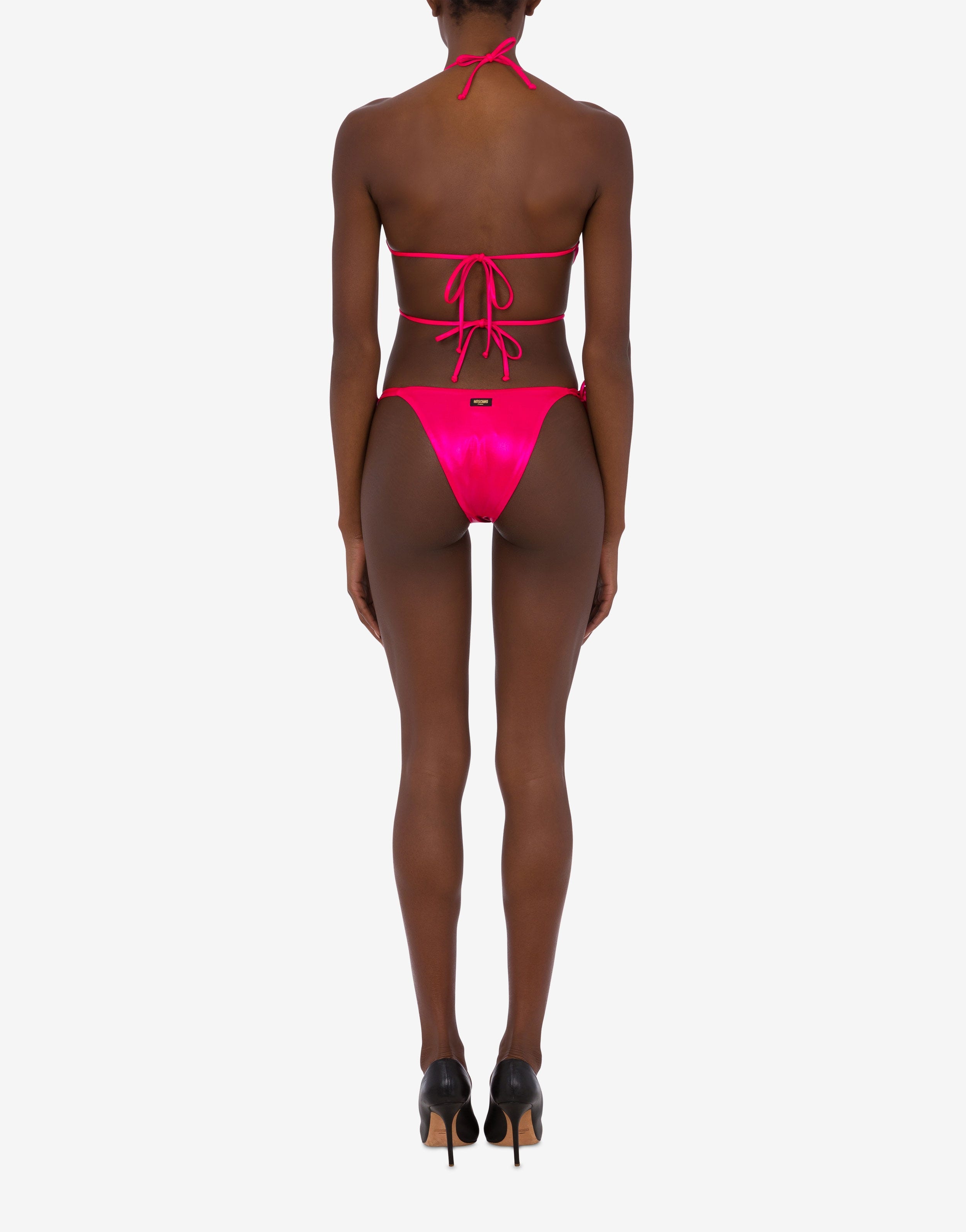 BIKINI BOTTOMS WITH SHINY LYCRA LACES - 3