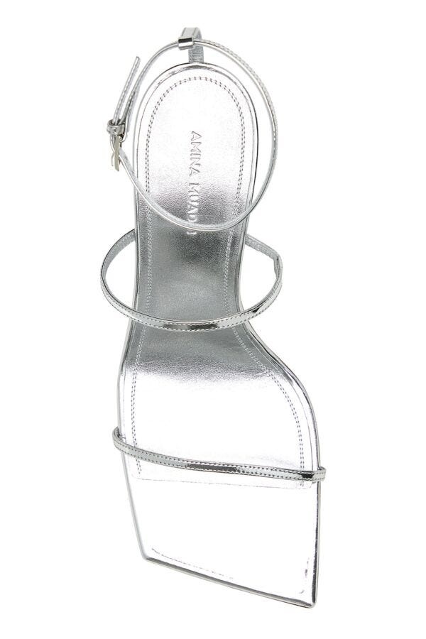 Silver leather Maya sandals - 4