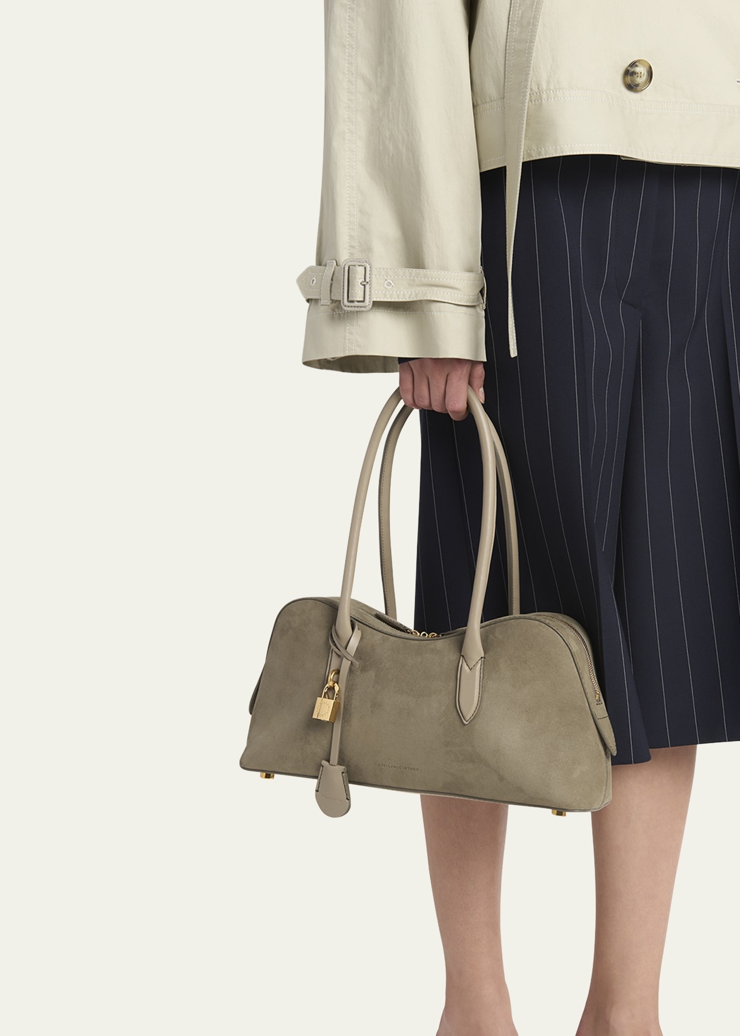Zip Vegan Suede Shoulder Bag - 2