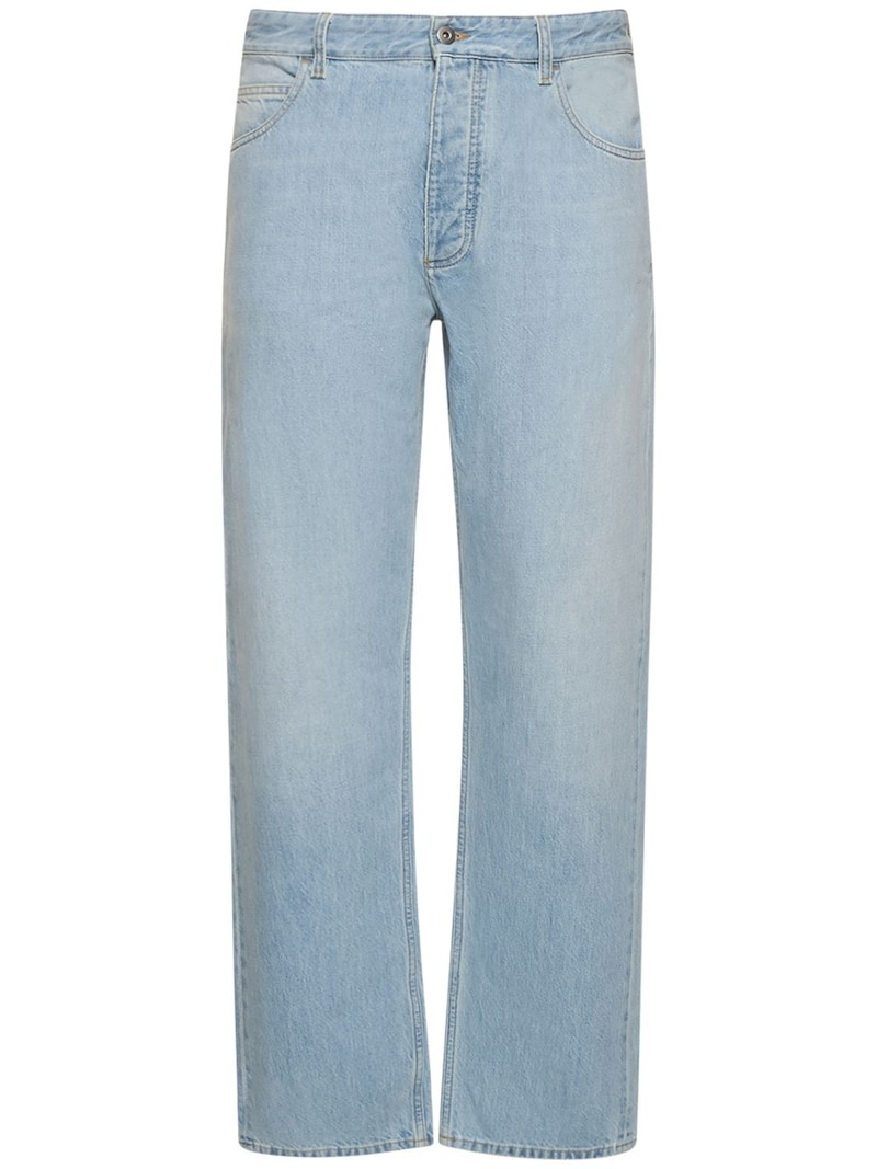 Straight cotton denim jeans - 1