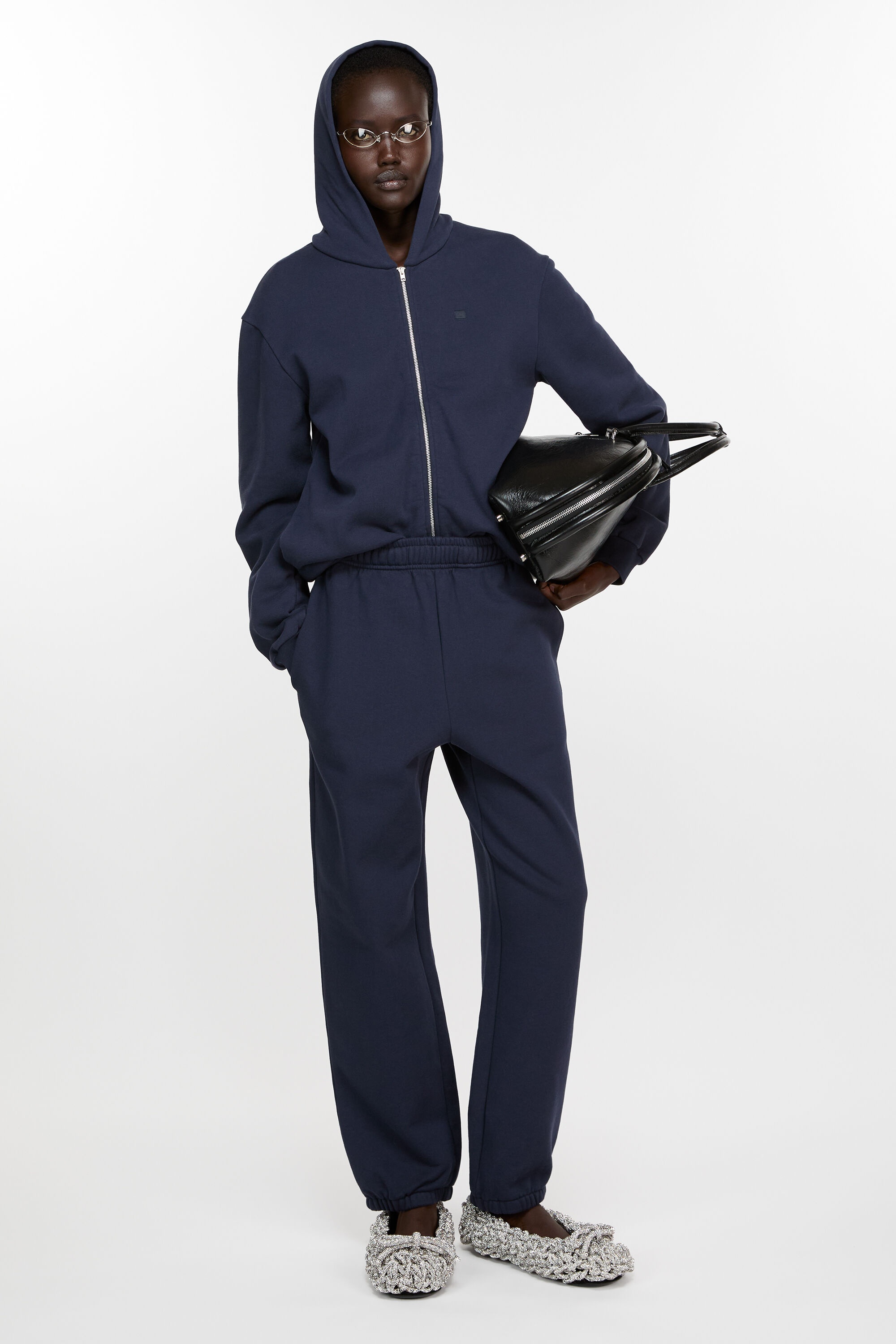 Cotton sweatpants - Navy blue - 4
