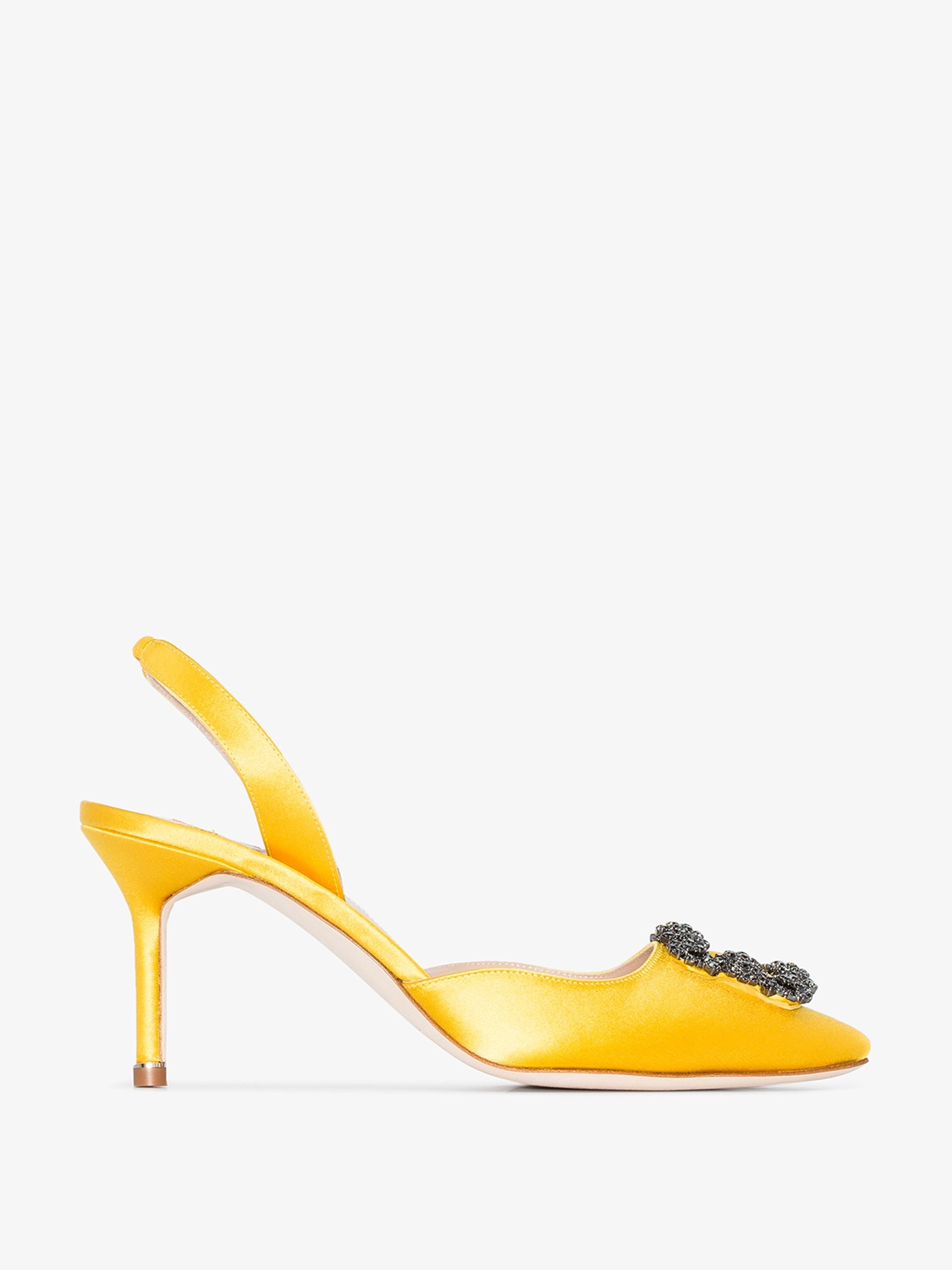 Lanvin 70mm patent leather pumps - Yellow