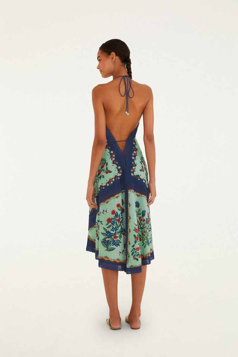 Faded Green Fruit Beauty Maxi Dress 3