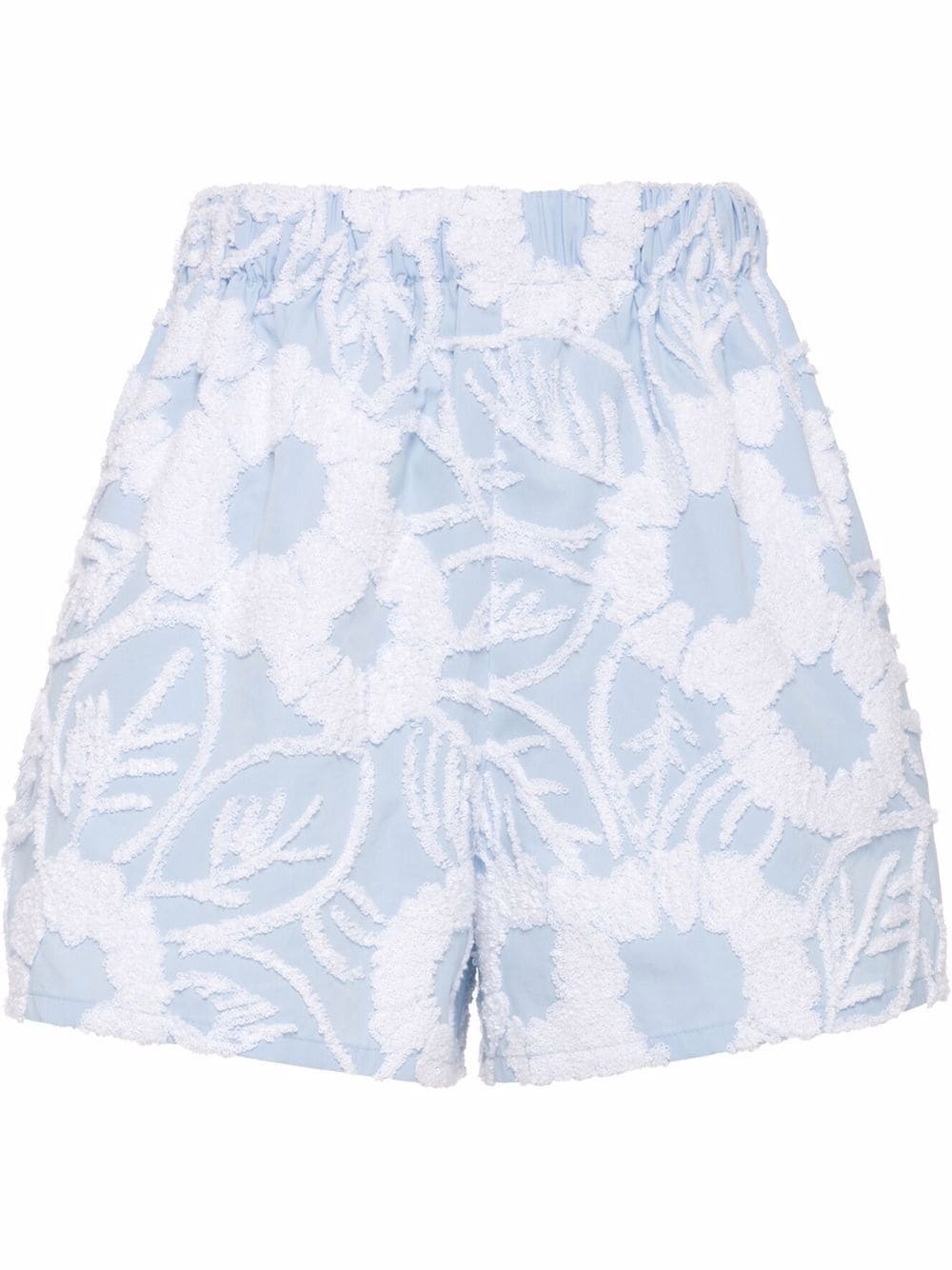 floral embroidered shorts - 1