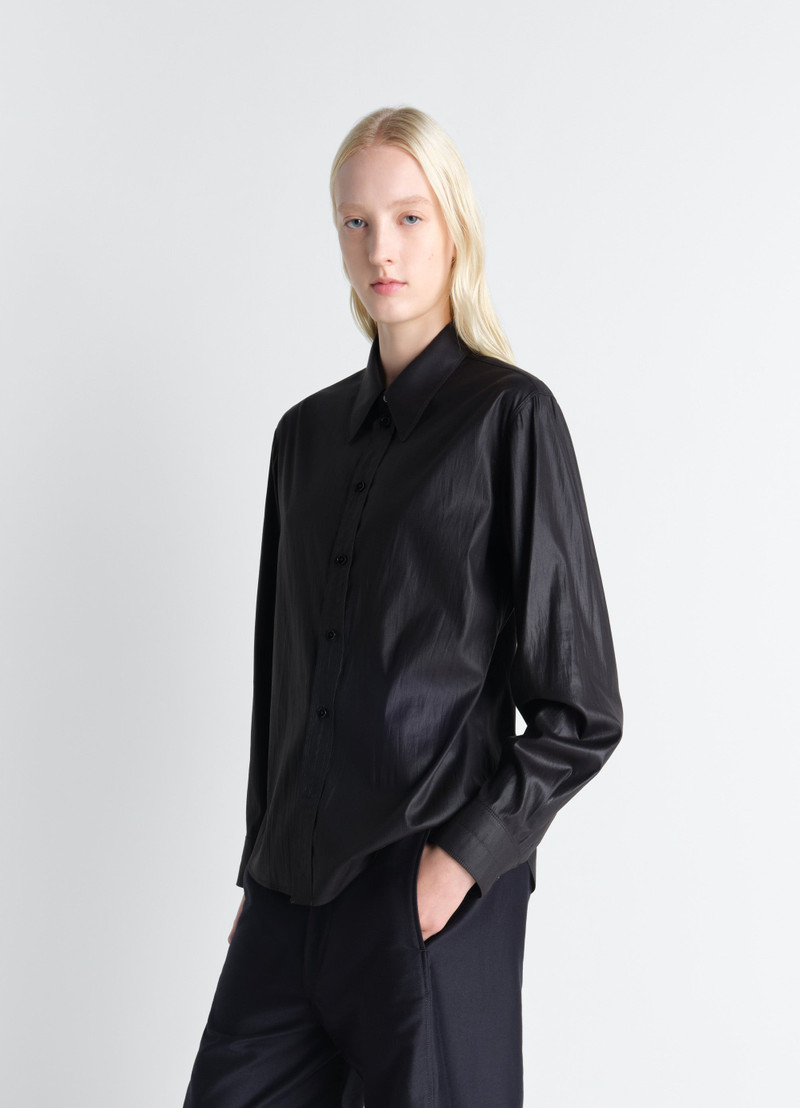 POINTED COLLAR SURREALIST SHIRT IN CHINTZED TOILE 4