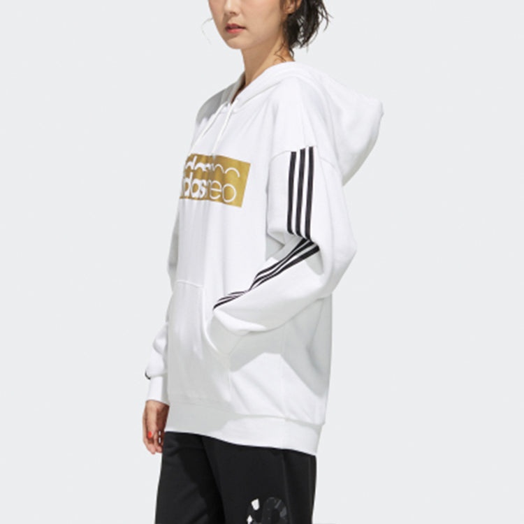 (WMNS) adidas neo Casual Sports Pullover White GH8212 - 5