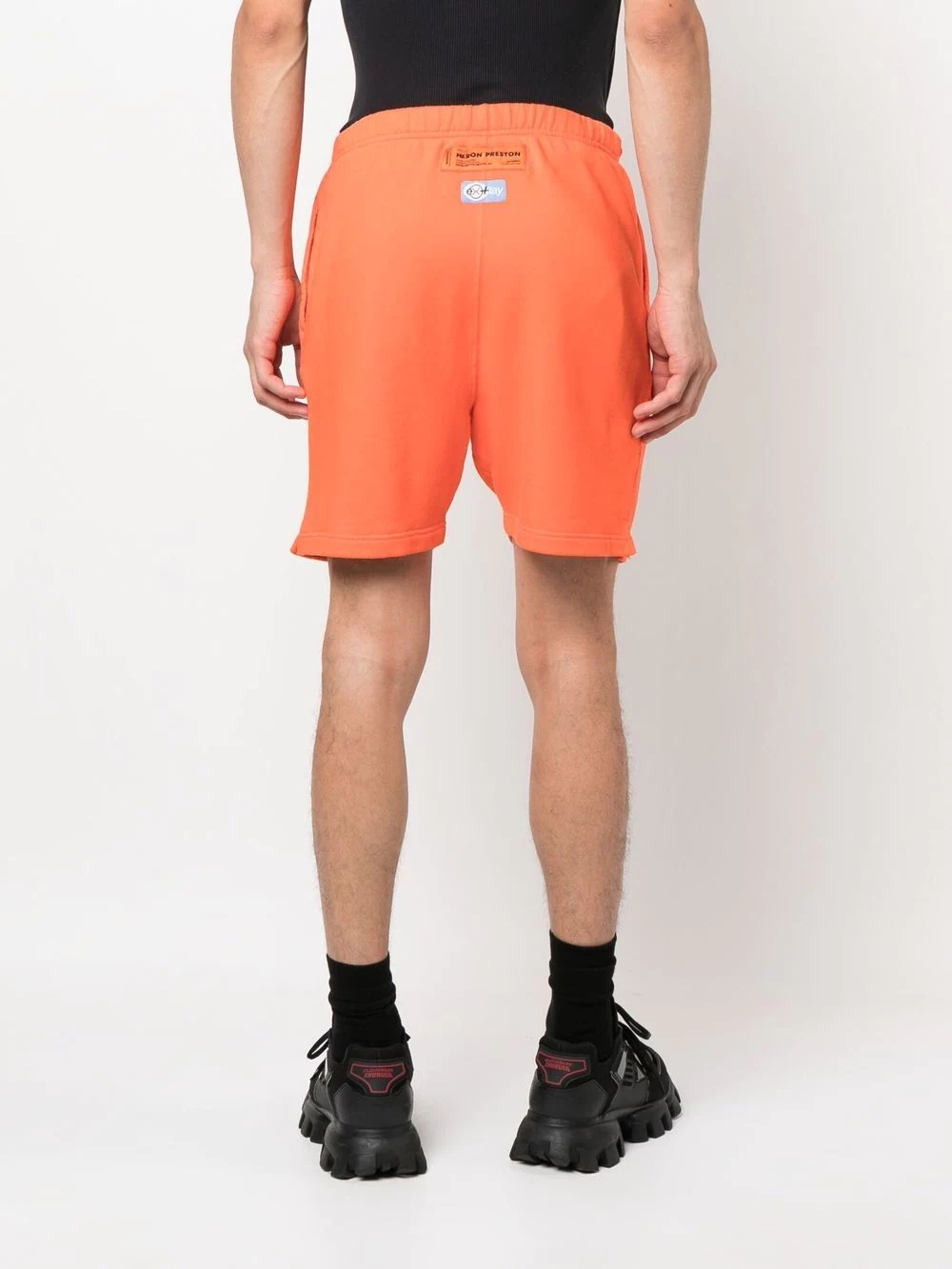 logo-patch cotton shorts - 4