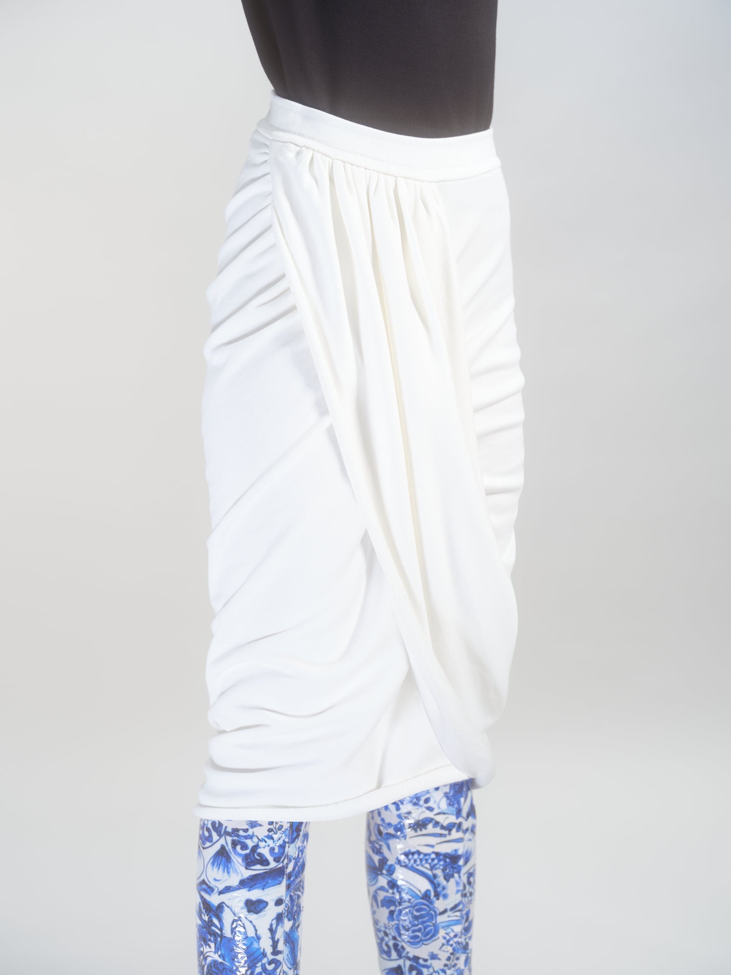 DRAPED COTTON SKIRT - 6