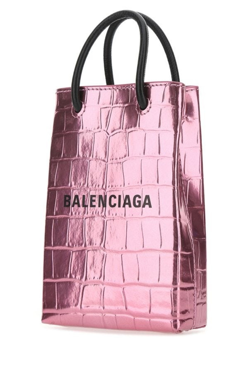 BALENCIAGA Pink leather phone case outlook