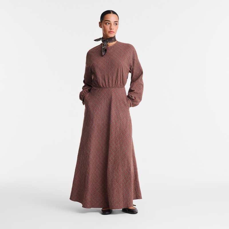 Longchamp Dress Cashew - Jacquard cotton outlook
